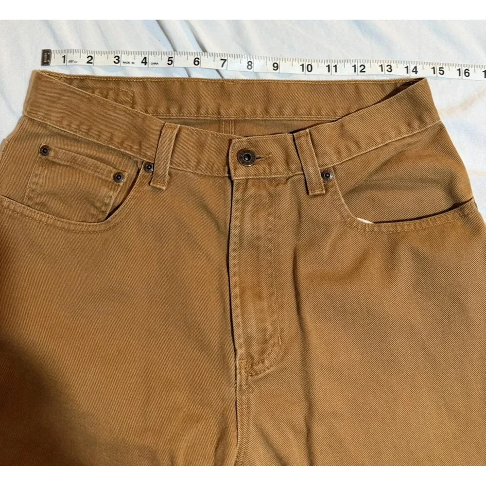 L.L. Bean Mens 100% Cotton Straight Fit Khaki Jeans‎ Size 31x32